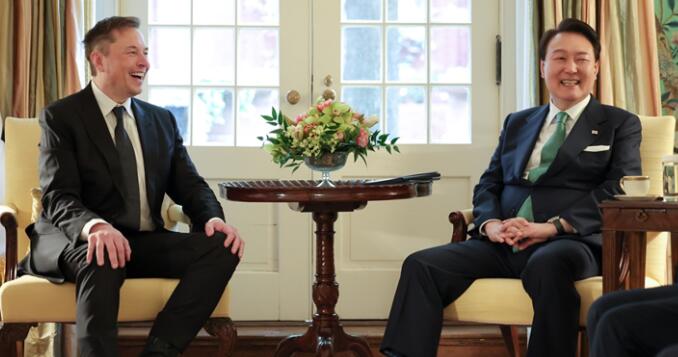 韓國總統(tǒng)見馬斯克